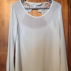 Charming Charlie White Long Sleeve Blouse